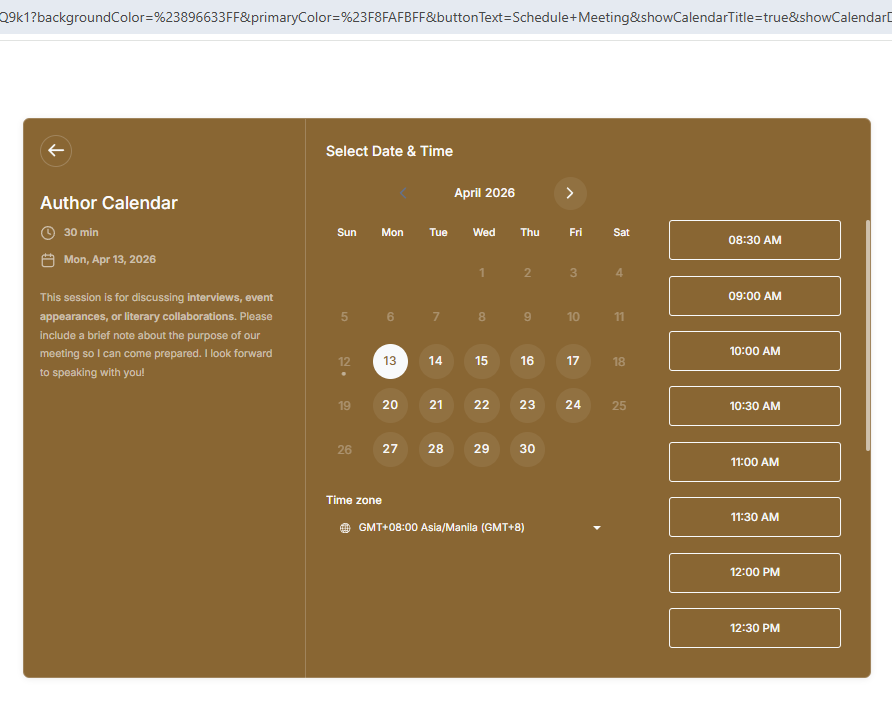 Calendar Scheduling & Booking
